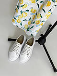 Шкіряні білі кеди. ОПТ., фото 2