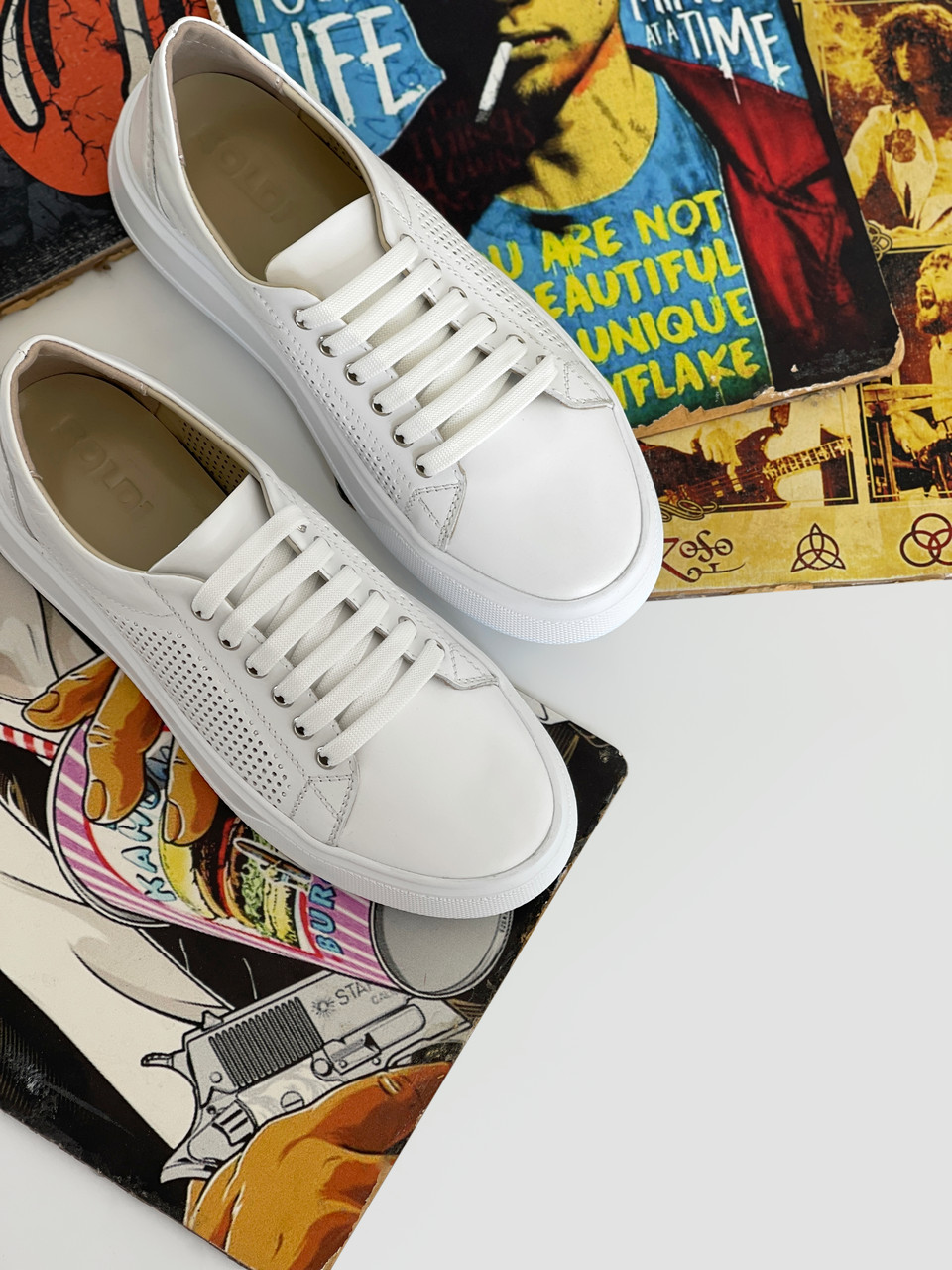 Шкіряні білі кеди. ОПТ., фото 1