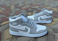 Кросівки чоловічі Найк Джордан високі сірі 44 розмір NI0174 Ni1174