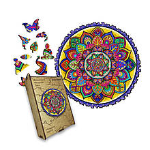 Пазл дерев'яний Мандала Щастя, А3, Картонна коробка