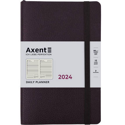 Щоденник 2024 А5 Partner Soft Skin чорний 8810-24-01-А, фото 1