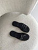Шльопанці жіночі ShoesBand Чорні натуральна шкіра наплак на чорній підошві 39 (25 см) (S90021), фото 8