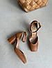 Босоніжки жіночі ShoesBand Карамельні натуральна шкіра із закритими п'ятою та носком 36 (24,5 см) (S95101), фото 6