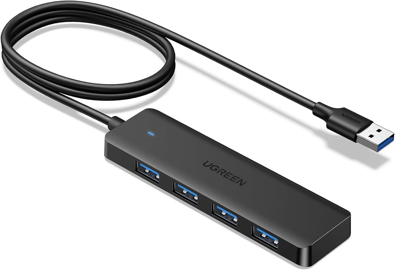 USB-хаб розгалужувач Ugreen HUB USB 3.0 4 порти USB A 0.6 м Black (CM219)