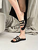 Шльопанці жіночі ShoesBand Чорні натуральна шкіра наплак на чорній підошві 37 (24 см) (S90021), фото 4
