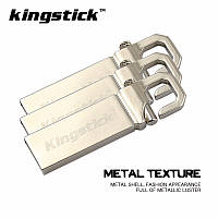 Флешка USB металлическая Kingstick 16GB карабин