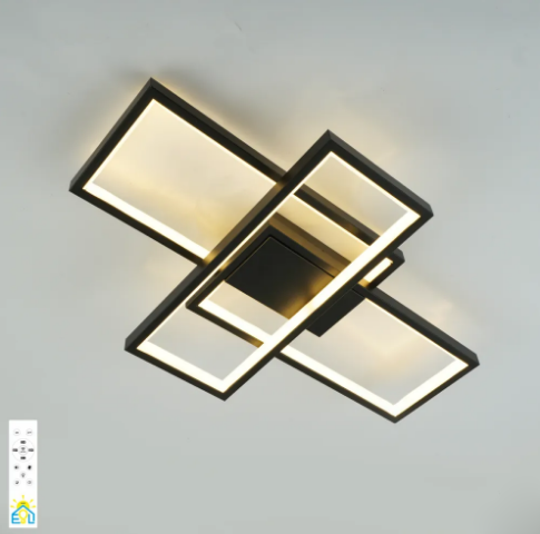 Керована світлодіодна люстра Esllse SVEN 65 W 3S SMART 550х360х80-BLACK-220-IP20