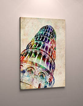 Фотокартина на полотні Пізанська Вежа, Архітектура, Абстракція 60х40см та інші картини на замовлення