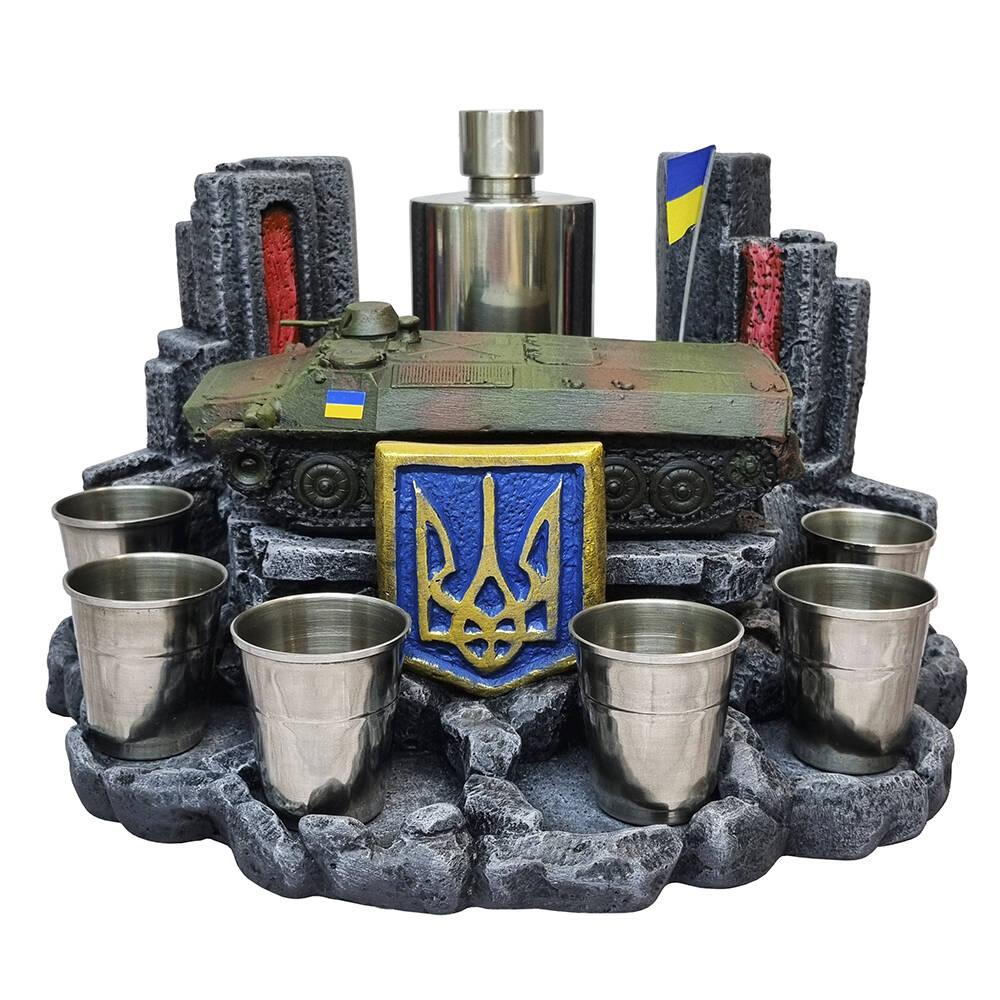 Штоф Український тягач МТ-ЛБ №1 декоративна підставка, тематичний Міні Бар