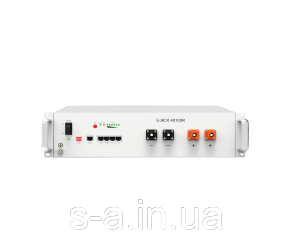 100Ач Акумуляторна батарея E-BOX-48100R LiFePO4 51.2V100Аh(5.12kWh) 440x620x117 , 51kg