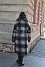 Зимове тепле комбіноване комбіноване вовняне пальто з хутром, фото 2