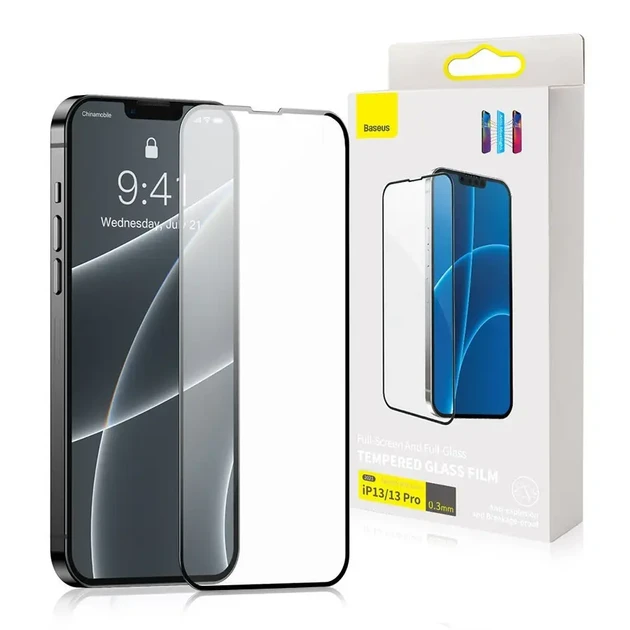 Захисне скло Baseus 0.3 mm All-Tempered-Glass Screen Protector для iPhone 13 <unk> 13 Pro <unk> 14 (SGBL070002), фото 1