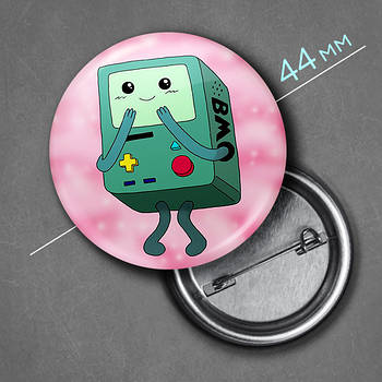 "БіМО (Час пригод)" значок круглий на булавці Ø44 мм