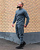 Чоловічий спортивний костюм із флісовою підкладкою для зими теплий зимовий спортивний комплект для чоловіків стильний, фото 7