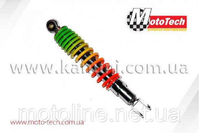 Амортизатор GY6, DIO ZX 310 mm, регульований "NDT" (веселка) Mototech, фото 1