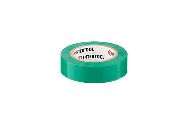 Стрічка ізоляційна Intertool – 25 м x 17 x 0,15 мм зелена 10 шт.
