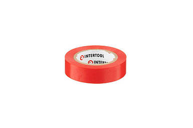 Стрічка ізоляційна Intertool – 25 м x 17 x 0,15 мм червона 10 шт.