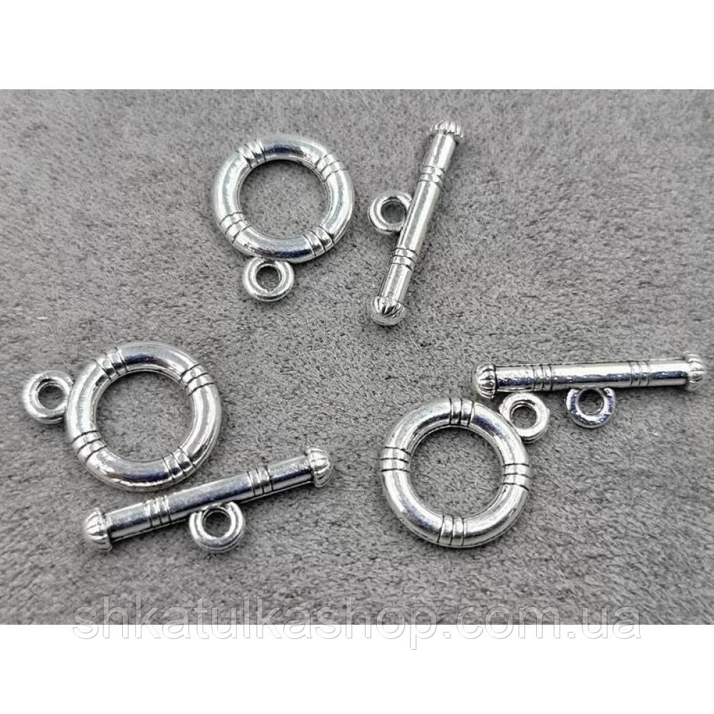 Застібка-тогл 12мм 10 штук металева, фото 1