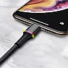 Кабель зарядный Lightning Baseus Halo Data Cable USB for Lightning 2.4A 1 м Black (CALGH-B01), фото 5