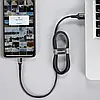 Кабель зарядный Lightning Baseus Halo Data Cable USB for Lightning 2.4A 1 м Black (CALGH-B01), фото 7