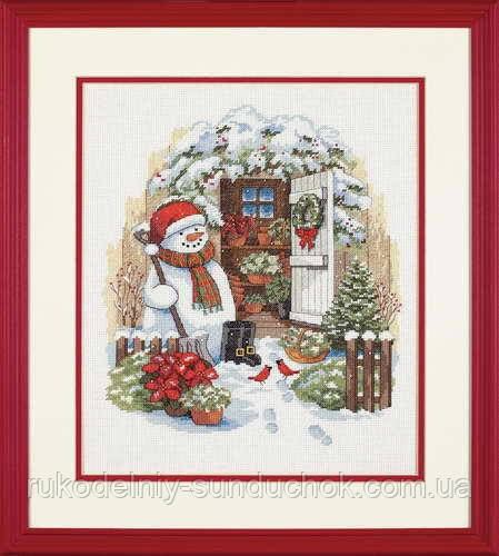 Набір для вишивання DIMENSIONS 08817 Garden Shed Snowman/ Садовий сніговик