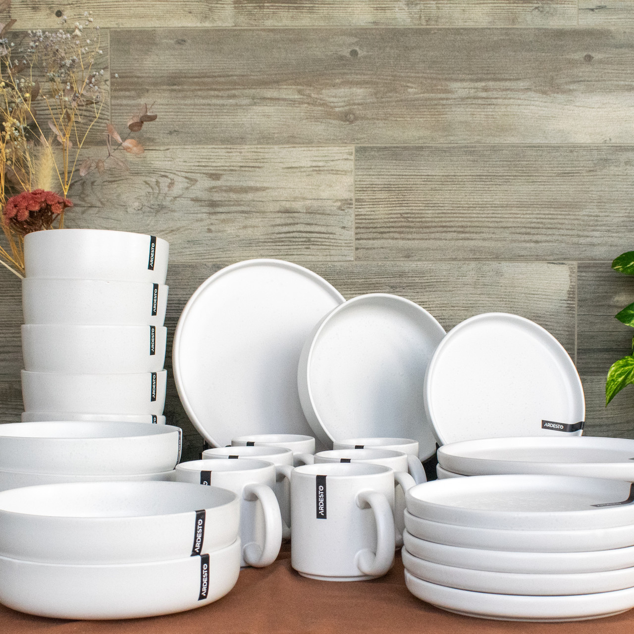 Сервіз із керамічного посуду Ardesto Trento White 30 предметів