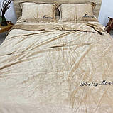 Велюровий комплект постільної білизни Євро розмір 200*230  Pretty Monica, фото 7