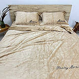 Велюровий комплект постільної білизни Євро розмір 200*230  Pretty Monica, фото 8