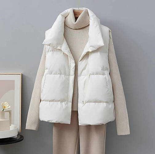 Стильная укороченная женская жилетка, женские жилетки безрукавки ...