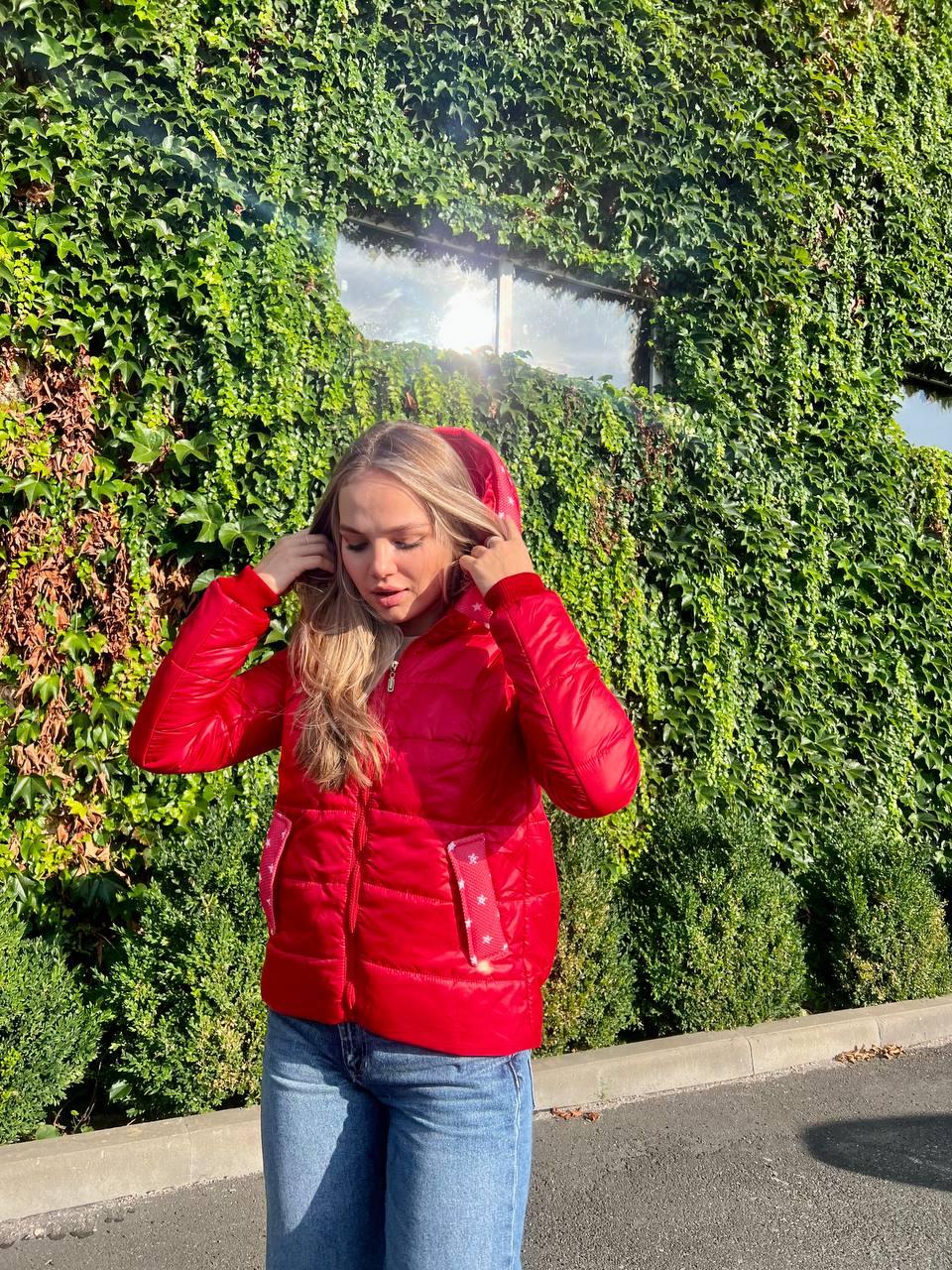 Куртка-вітровка, арт. 208, колір червоний, фото 1