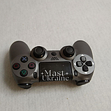 Бездротовий bluetooth джойстик DOUBLE motor vibration 4 для Sony PS4 -DS-2312-DGray. Темно-Сірий, фото 4