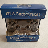 Бездротовий bluetooth джойстик DOUBLE motor vibration 4 для Sony PS4 -DS-2312-DGray. Темно-Сірий, фото 8
