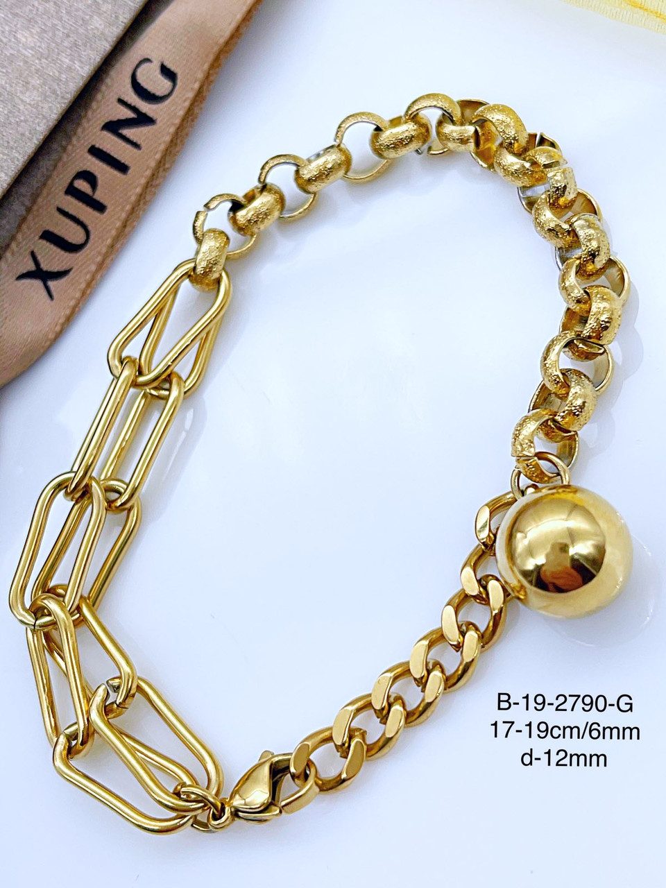 Браслет Stainlees Steel Xuping позолота (14-K)