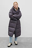 Довгий жіночий пуховик oversize Finn Flare FWC11084-202 темно-сірий XL, фото 3