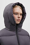 Довгий жіночий пуховик oversize Finn Flare FWC11084-202 темно-сірий XL, фото 7