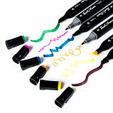 Набір фломастерів для скетчингу 36 шт, Двосторонні маркери touch, Touch маркери, фото 9