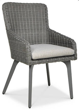 Садове крісло з техноротангу 2 шт темно сірий Milano Focus Garden, фото 2