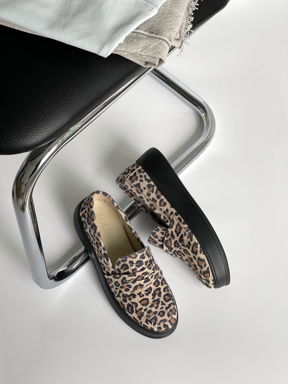 Кожаные женские лоферы. ОПТ., фото 1