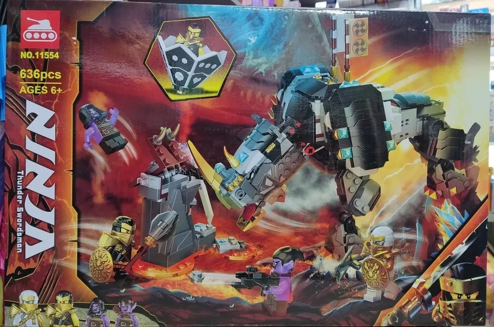 Конструктор 11554 NINJAgo нинзяго Робот Носорог 636 деталей