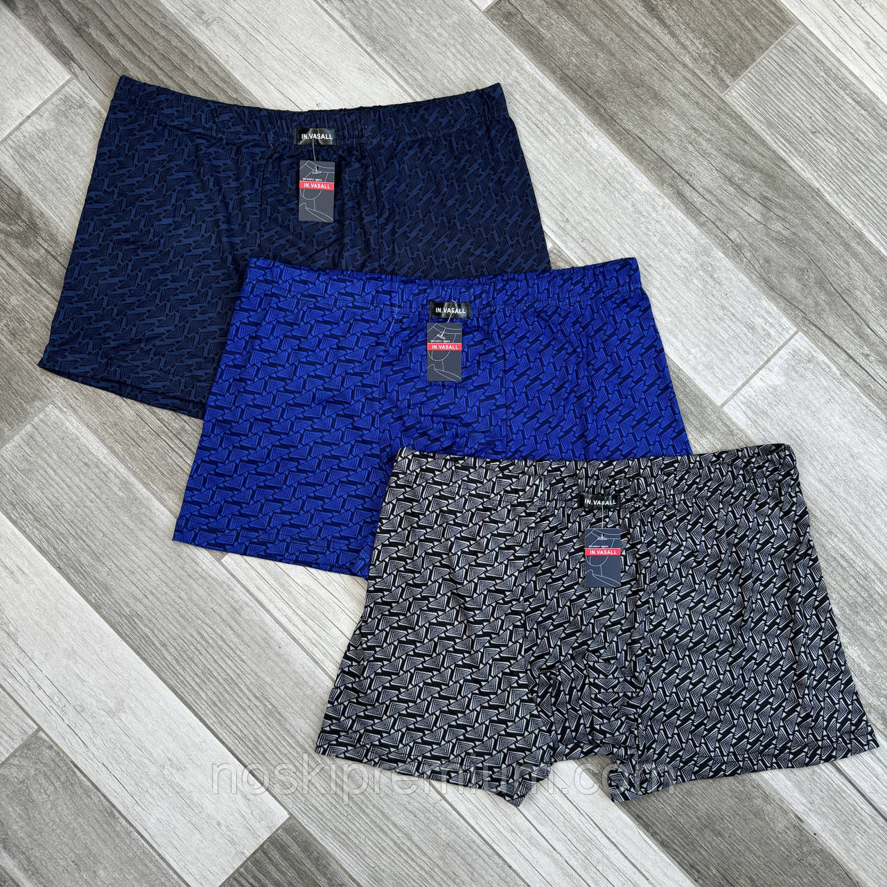 Труси чоловічі боксери бавовна з бамбуком Vasall, розміри XL-4XL, асорті, 1030, фото 1