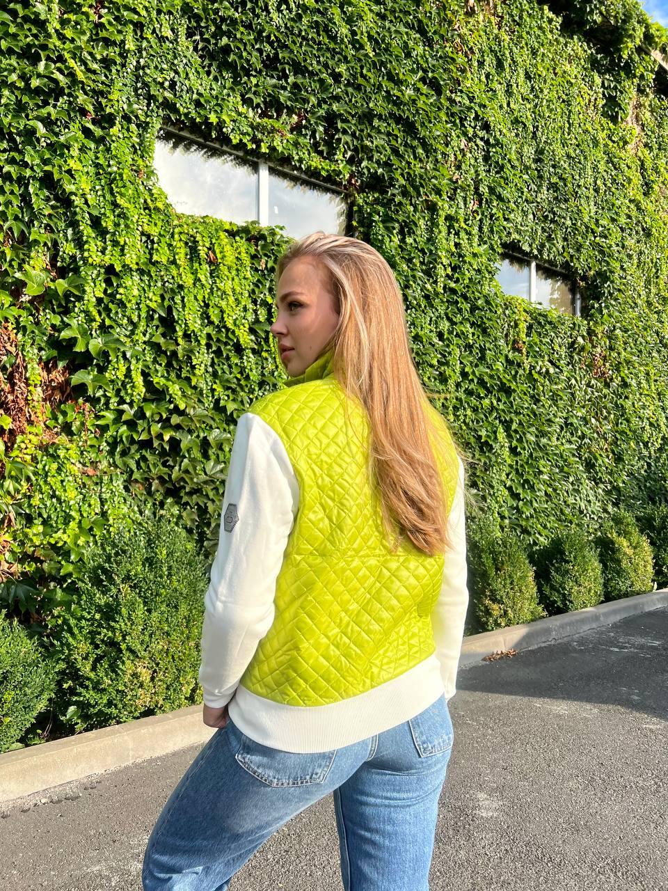 Куртка легка арт. 773 зелена / салатовий / колір яблуко, фото 1