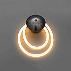 Светодиодная LED бра шланг 16 Вт колір каркасу чорний хром D-0716-BHR, фото 2