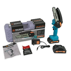 Акумуляторна ланцюгова пила Vilmas 152-CCS-20/2 (шина 152 мм, 20V, 2 А·год)