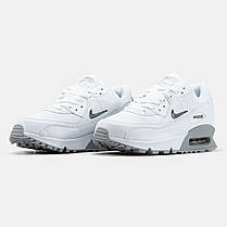 Чоловічі Кросівки Nike Air Max 90 Jewel Swoosh White Grey / Найк Аїр Макс 90 Джуел Свуш Білі з Сірим, фото 4