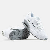 Чоловічі Кросівки Nike Air Max 90 Jewel Swoosh White Grey / Найк Аїр Макс 90 Джуел Свуш Білі з Сірим, фото 6