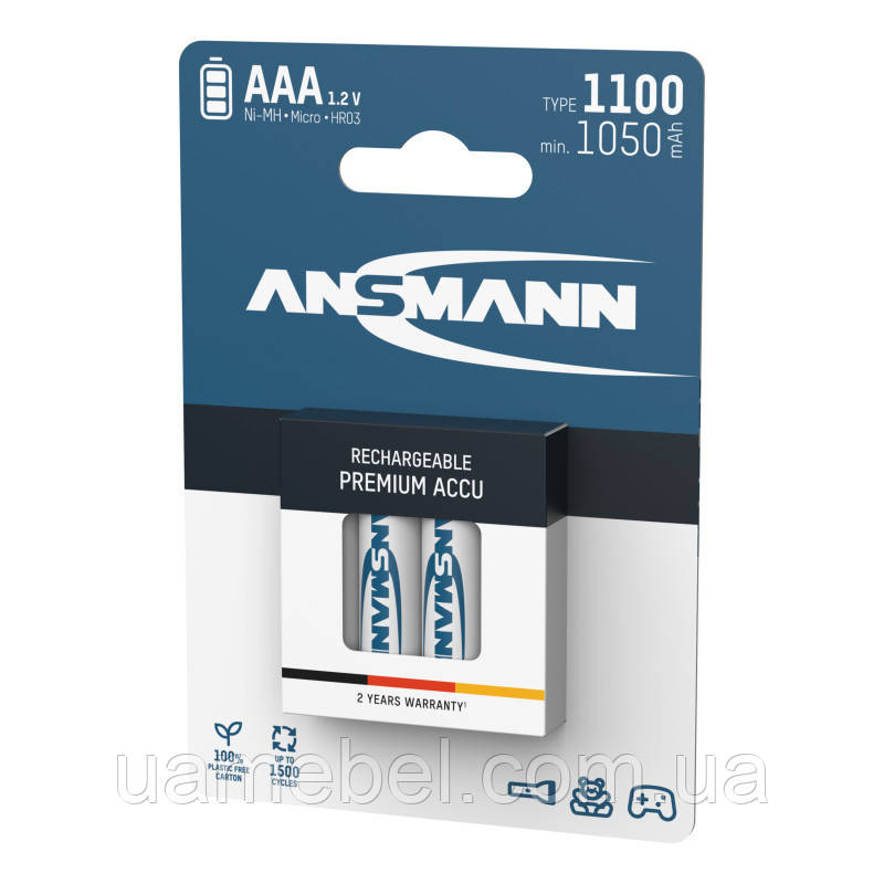 Акумулятор Ansmann AAА 4 X 1100 mAh NiMH 1.2V PREMIUM