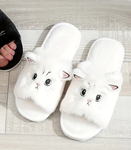 Тапочки жіночі домашні White cats 38 розмір (24,5-25 см ) білі