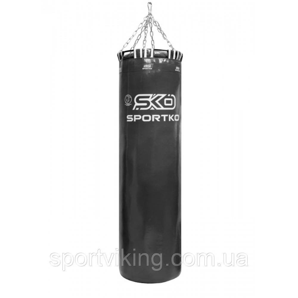 Мішок боксерський SportKo PVC з кільцем 150 см чорний
