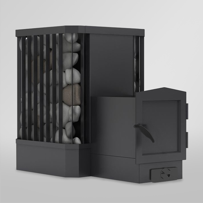Піч для лазні та сауни Ребро 15 м3 з виносом, фото 1