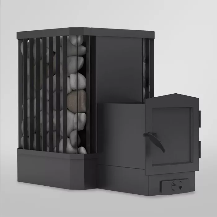 Піч для лазні та сауни Ребро 30 м3 з виносом, фото 1